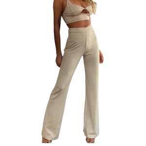 Tiger mist. Duke set top size Small and wide leg pants size M NWT